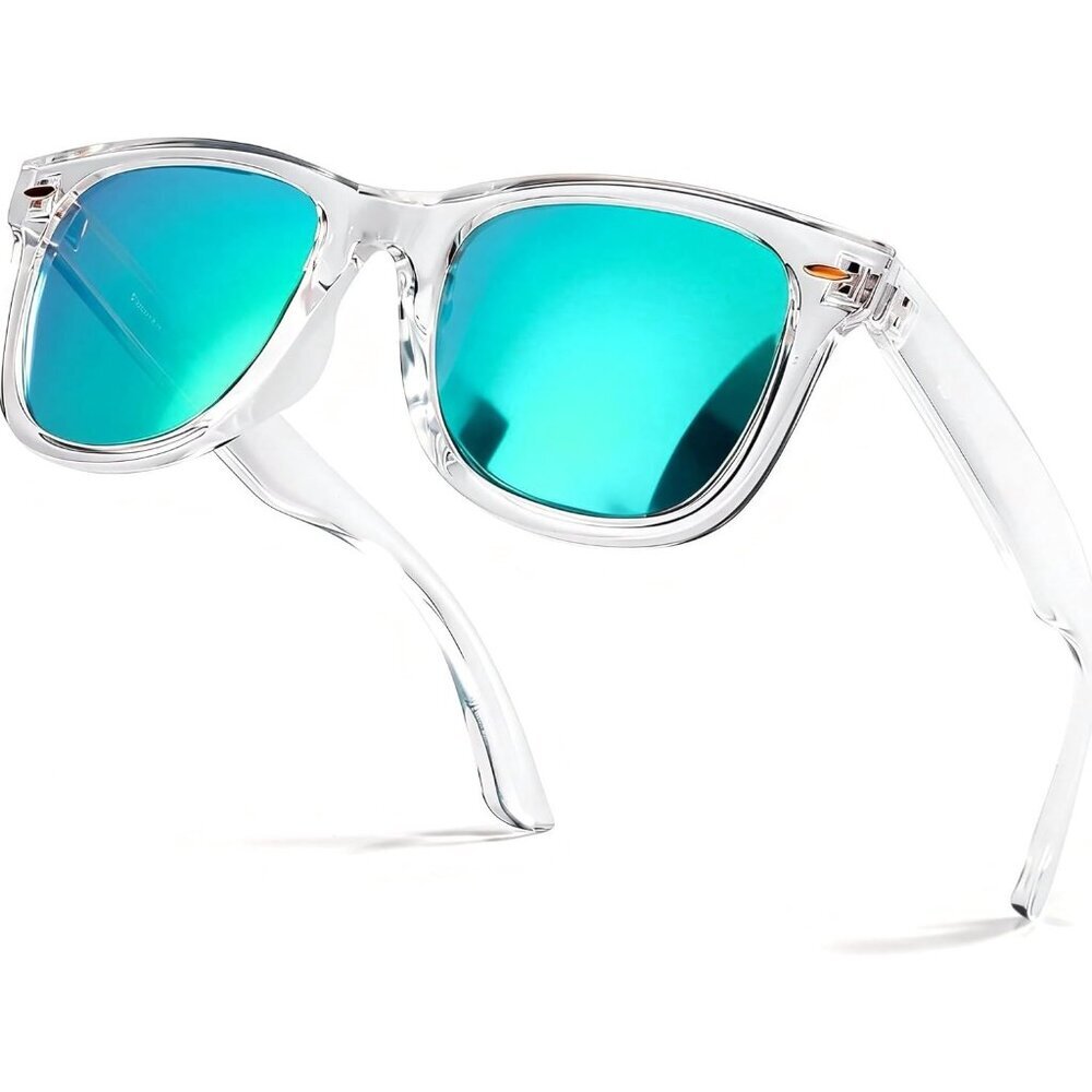 Women's A06 Green Mirror Lenses Eyewear Designer Square Polarized Sunglasses